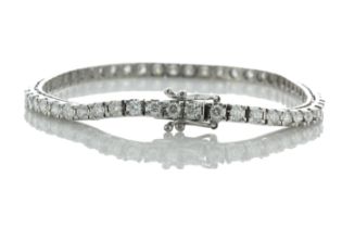 18ct White Gold Tennis Diamond Bracelet 2.64 Carats