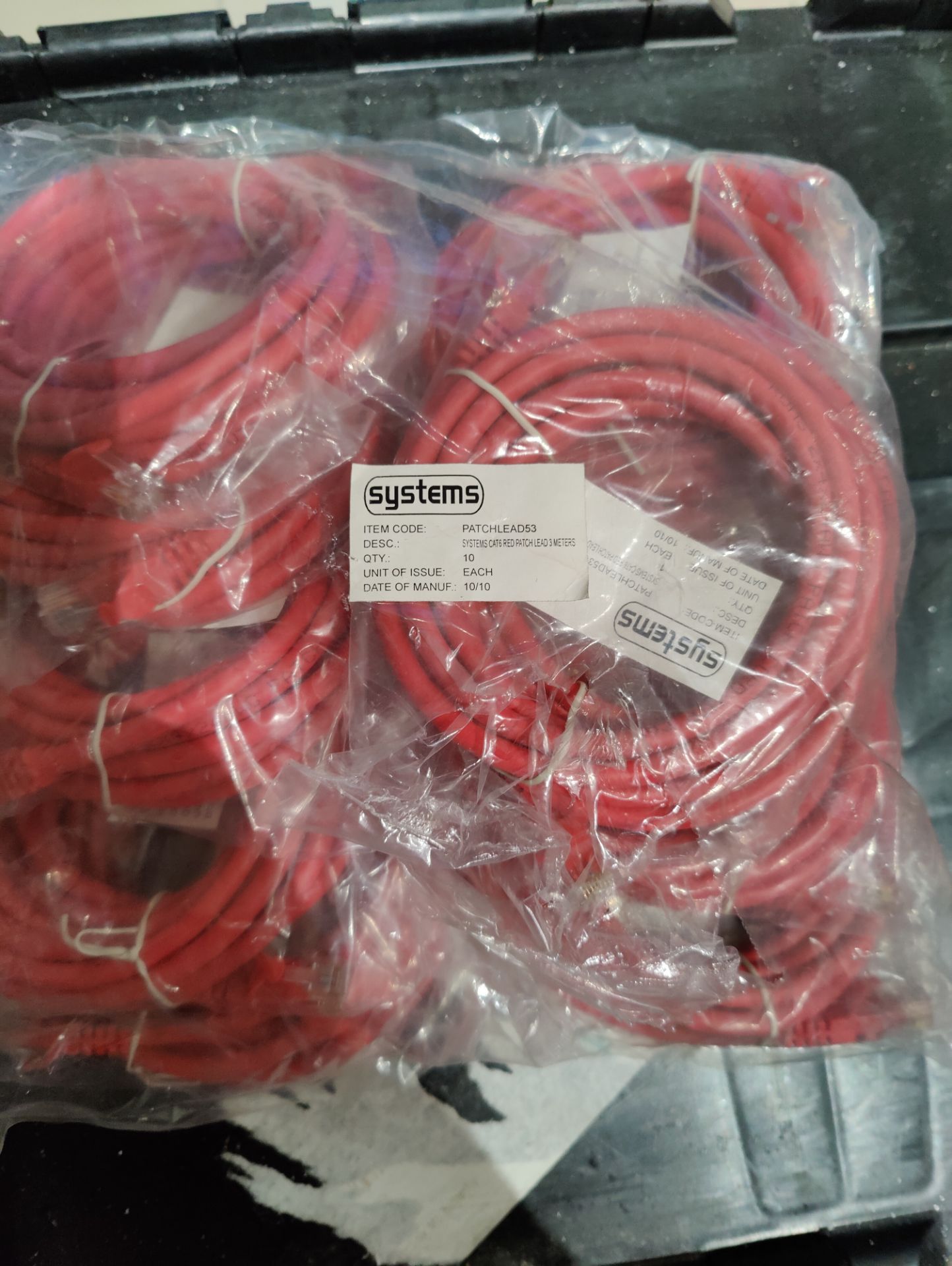 10 x Connekt Gear 3M RJ45 Netork Cable (Red) - Image 2 of 2