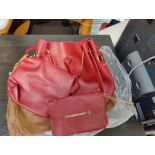 Set of 3 Red Ladies Handbags