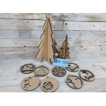 Paint Yourself MDF Christmas Hanging Baubles