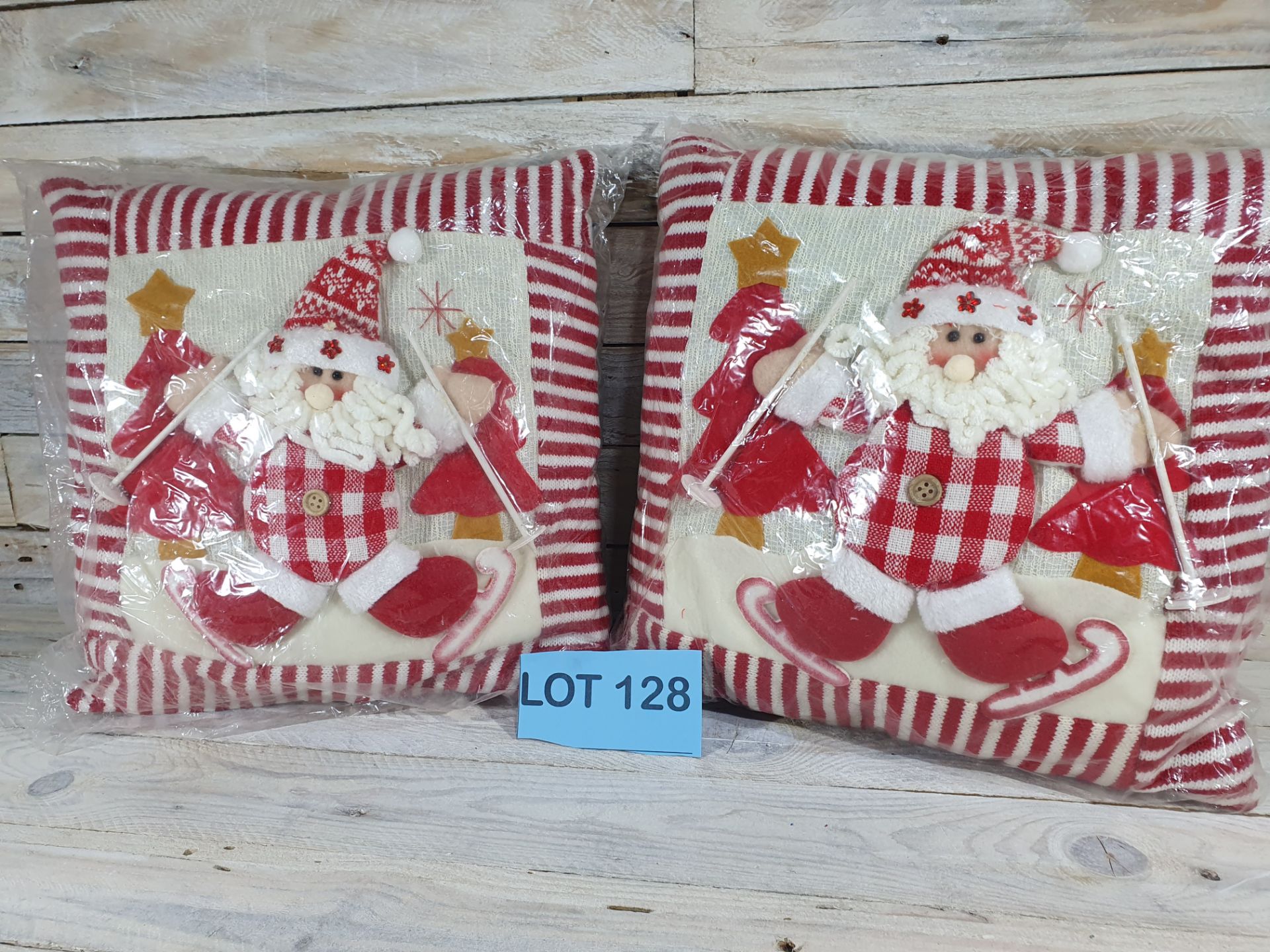 2 X 3D Luxury Santa Skiing Cushions, 35cm X 35cm RRP £35.98 - Image 3 of 3