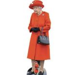 Queen Elizabeth II (Red) Life Size Celebrity Cardboard Cutout Standee. RRP £50 - Grade A