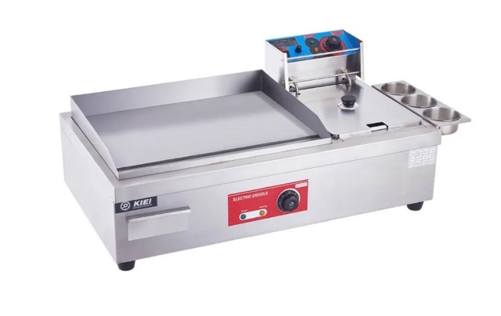 Brand New Electric Griddle Countertop & Deep Fryer 2 In 1 - Image 2 of 2