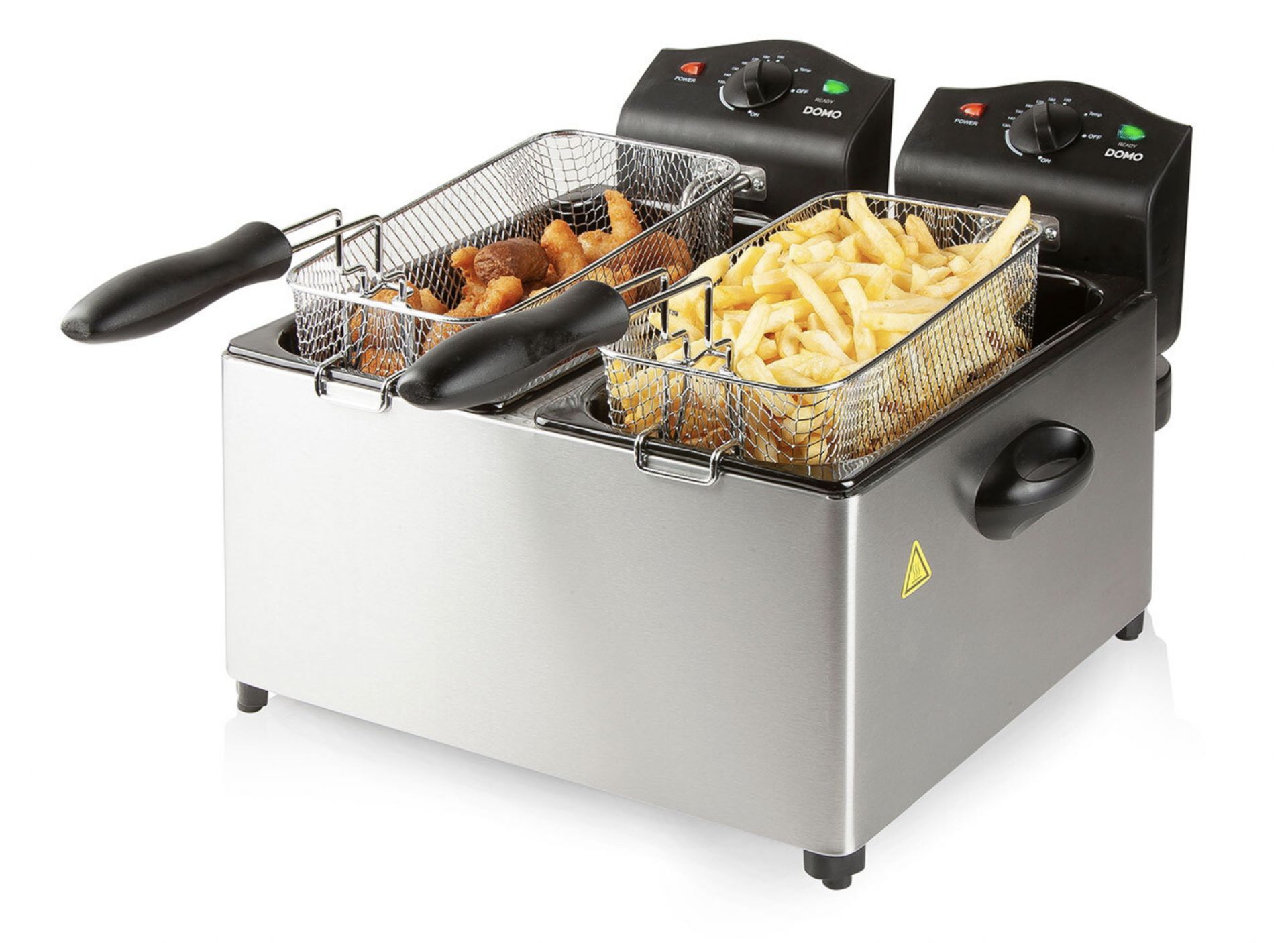 Title: DO1025FR DOMO Twin Pro Fryer 2x3L baskets in 1 fryer RRP £130Description: Twin Pro Fryer 2