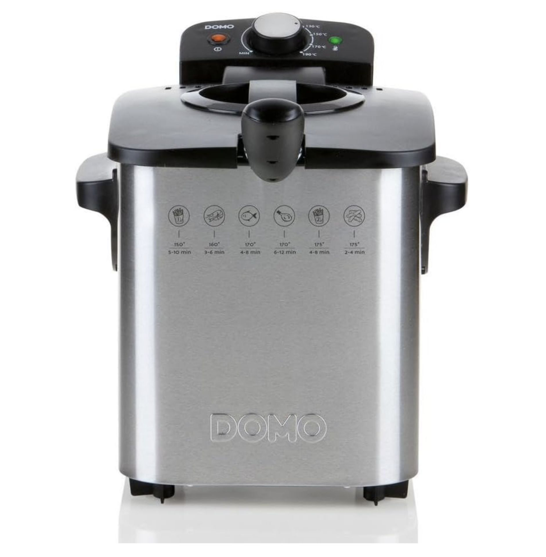 Title: 2 x DO507FR DOMO 4L Stainless Steel Pro Fryers RRP £90Description: 2 x Deep Fryer 4L - Image 2 of 3