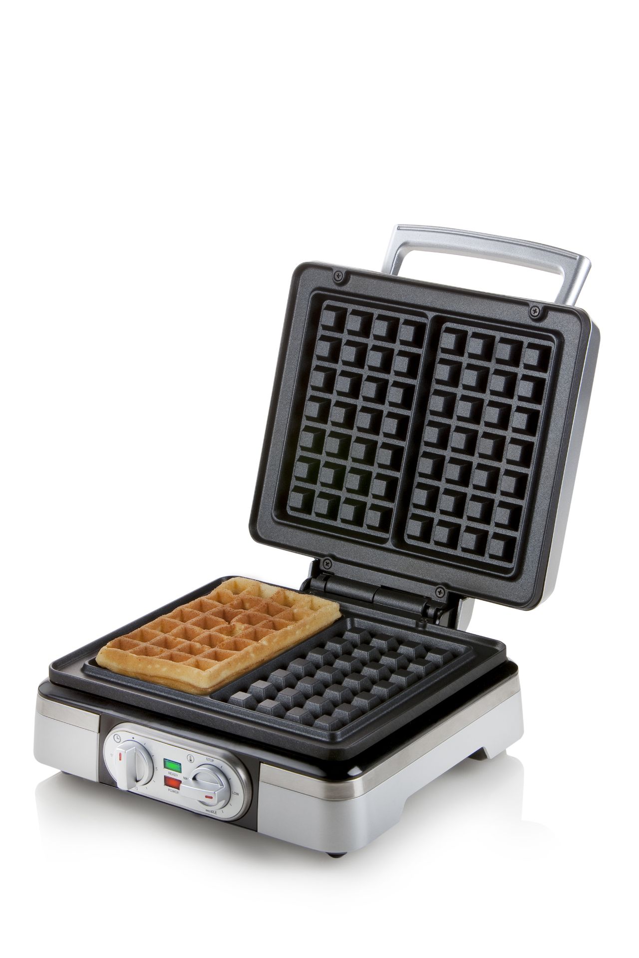 Title: 2 x DO91949W DOMO Silver Waffle Maker with Temp and time controls RRP £75Description: 2 x - Image 3 of 3