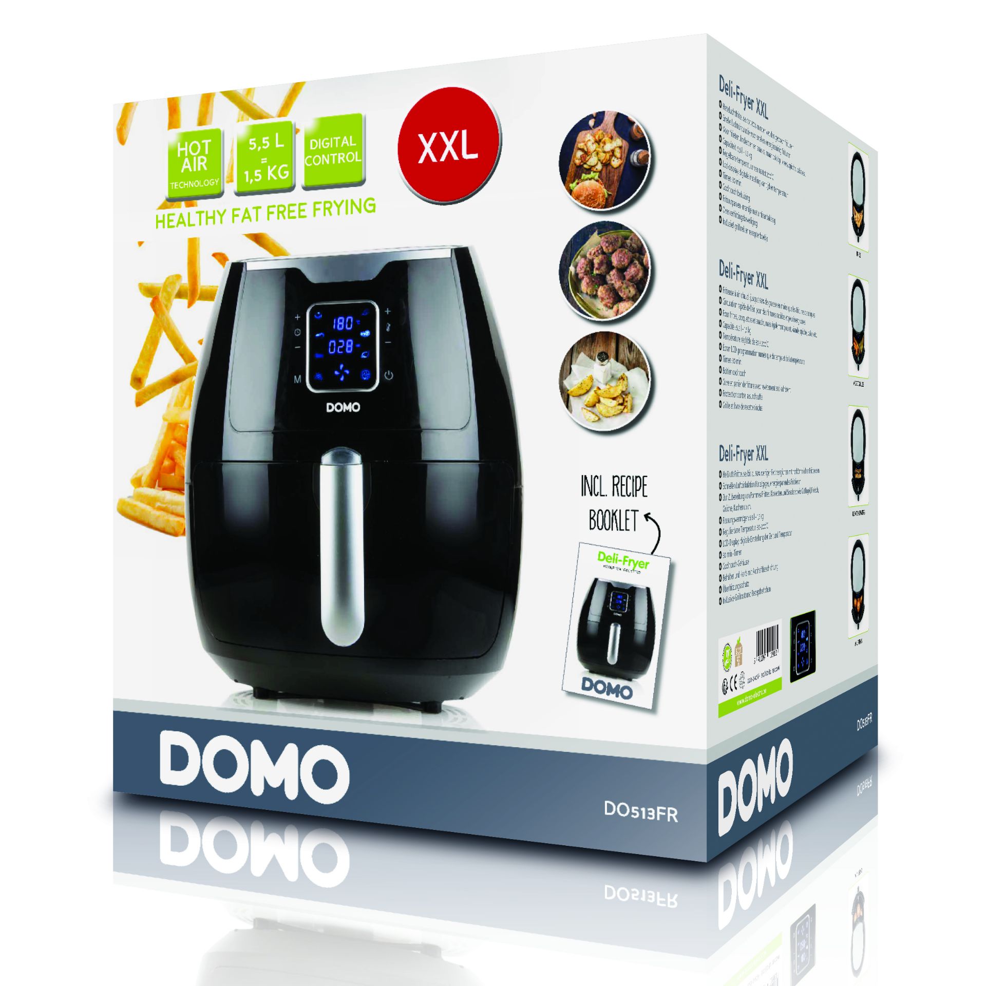 Title: 2 x DO513FR DOMO 5.5L Digital Airfryers RRP £145Description: 2 x Digital 5.5L Air Fryers - Image 3 of 3