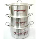 Set of 3 Aluminium Casserole Set 28-30-32cm