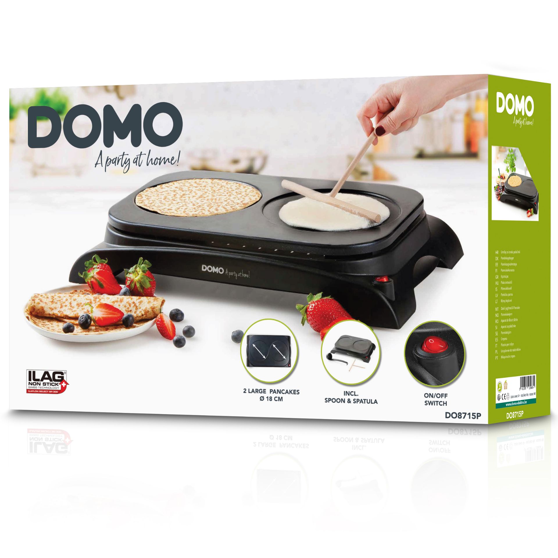 Title: DO8715P DOMO Twin Pancake Maker RRP £60Description: Twin Pancake Maker RRP £60 New & Boxed - Image 3 of 3