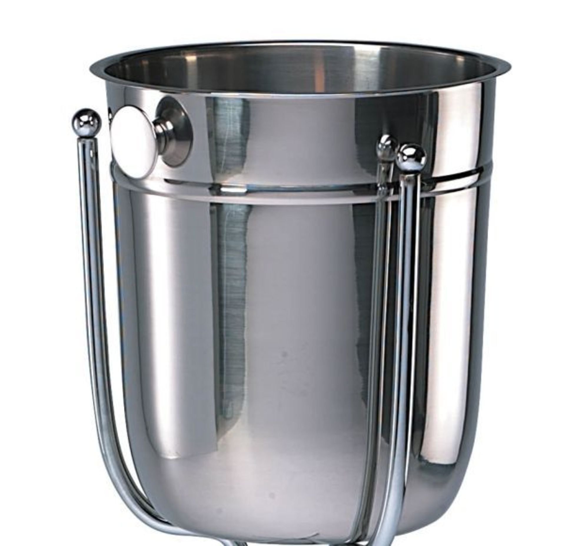 24 x Stainless Steel Wine Bucket 12.8 Pt H 9½"""" x D 8"""" (RRP £840)