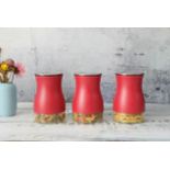 Brand New 3PC Kitchen Canisters Red