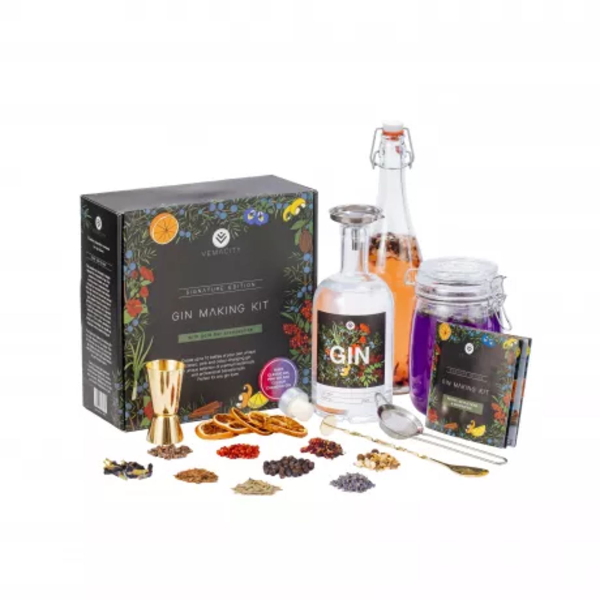 The Signature Edition Gin Making Kit - Make 10 Large Bottles of Classic, Colour-Changing & Pink G...