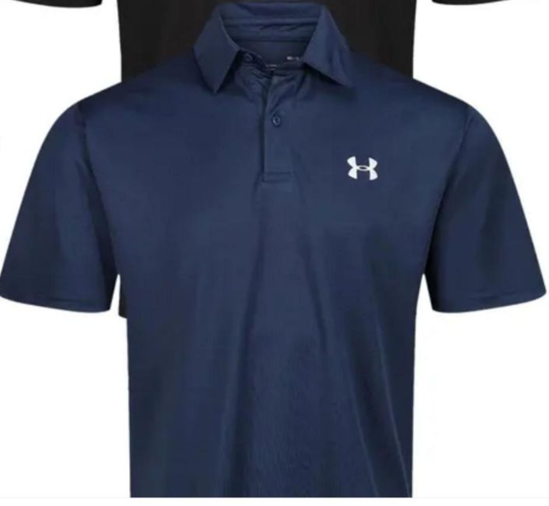 Mens Breathable Under Armour Polo Shirt Navy Size XL