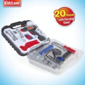Kidzlane Tool Set For Toddlers & Kids | 20pcs Toy Tools With Electronic Cordless Drill and Tool B...