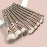 9pc Make Up Brush Set - Quality Nylon Soft Bristles