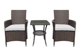 2-Seater Chiswick Rattan Bistro Set - Brown