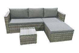 5 x 4-Seater Corner Sofa Garden Furniture Set - Grey