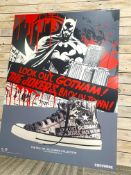 Large Scale Street Art. Original Converse. 'Lookout Gotham' DC Comics Collection. 122cm x 92cm
