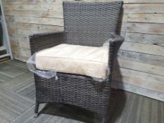 Single Rattan Arm Chair. 89cm Tall x 57cm Across. Rrp £129