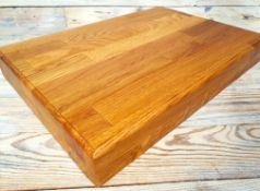 Large Solid Oak Heavy Weight Professional Wooden Chopping Board 51cm X 53cm X 6cm Thick Rrp £129
