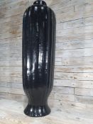 Large Industrial Metal Planter with Artificial Conifer tree. Approx 2.1m tall combined. Rrp £599