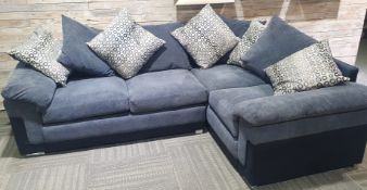 Large Chunky 'L' Shaped Fabric Sofa rrp £1099
