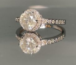 Beautiful Natural 1.65 CT Natural Solitaire Diamond Ring With 18k Gold
