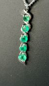 Beautiful Natural Emerald Pendant With Platinum 950