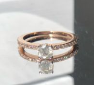 Beautiful Natural 0.67 CT Natural Solitaire Diamond Ring With 18k Gold
