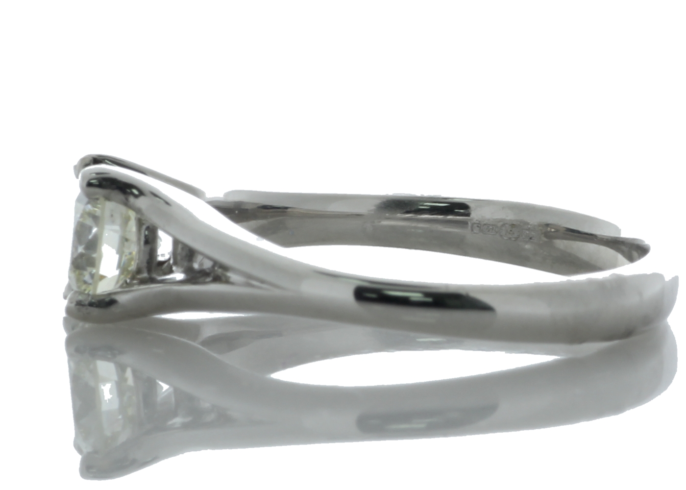 18ct White Gold Single Stone Prong Set Diamond Ring 0.71 Carats - Image 4 of 5