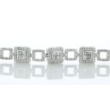 14ct White Gold Full Eternity Diamond Bracelet 3.80 Carats