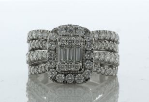 14ct White Gold Diamond Ring Set 2.00 Carats