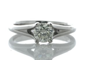 18ct White Gold Single Stone Prong Set Diamond Ring 0.71 Carats