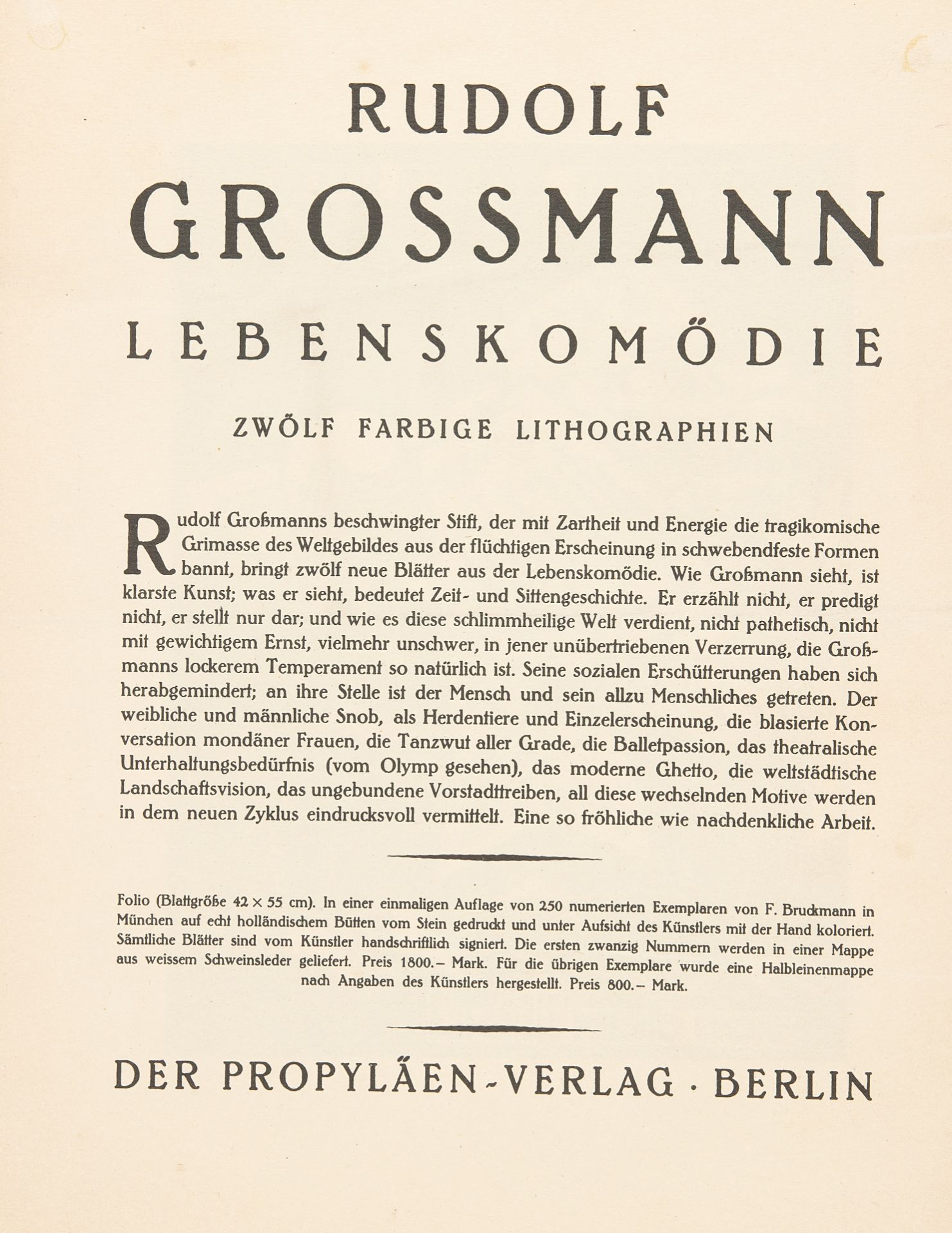 RUDOLF GROSSMANN (Freiburg 1882 - 1941 Freiburg) - Image 2 of 2