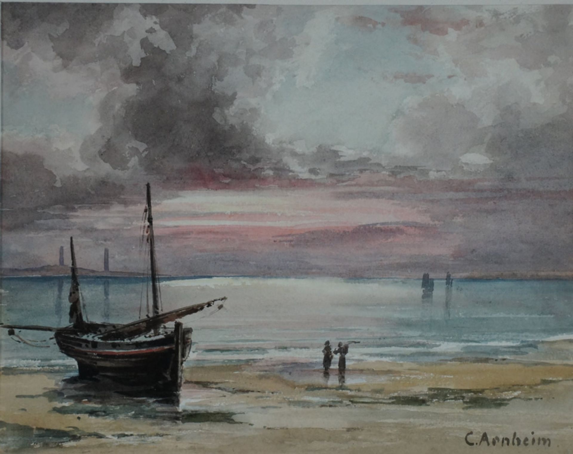 Arnheim, Clara, Ebbe, Aquarell, 21 x 27 cm, sign.