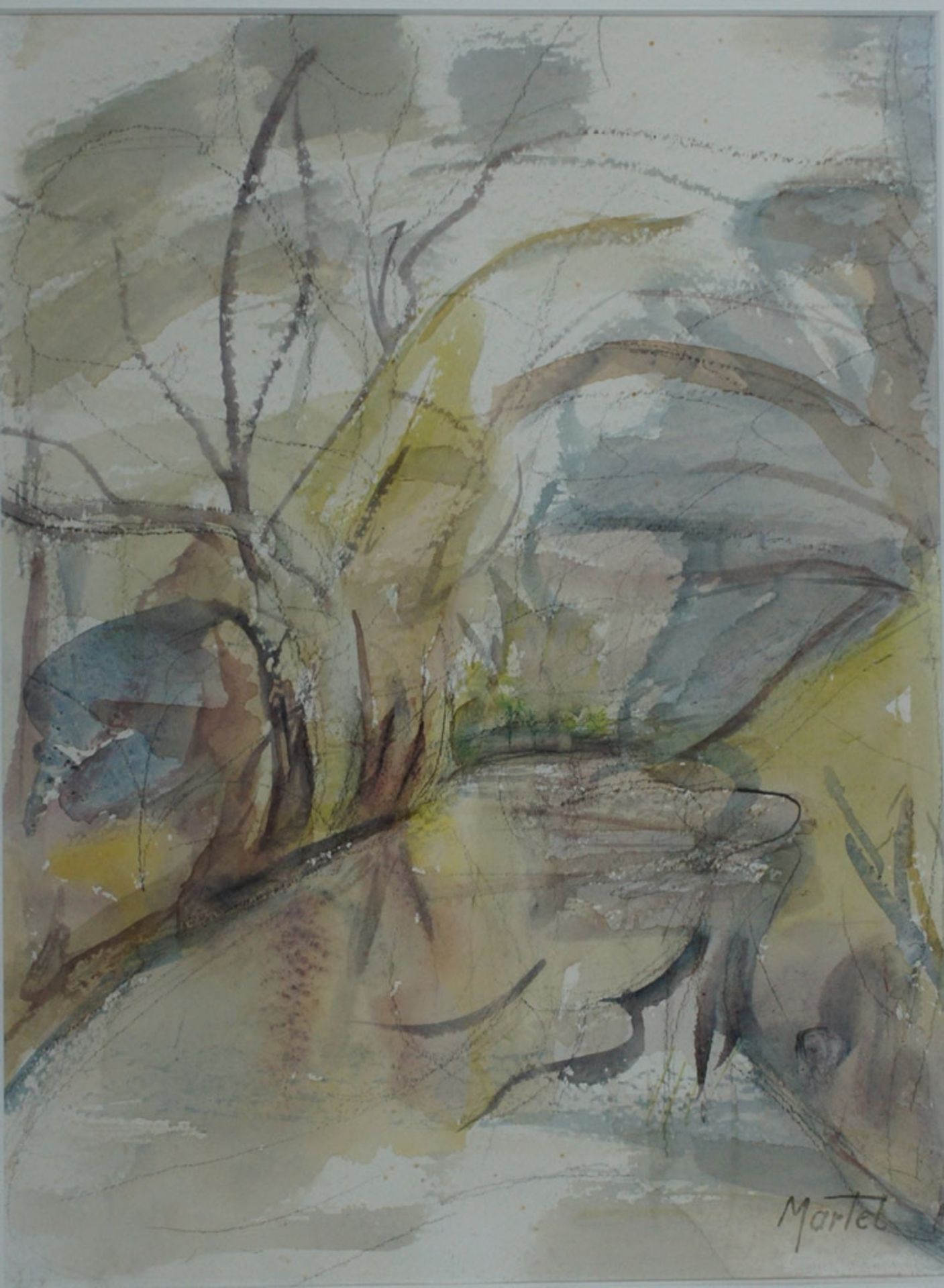 Schwichtenberg, Martel, stürmischer Tag, Aquarell, 38 x 28 cm, sign.