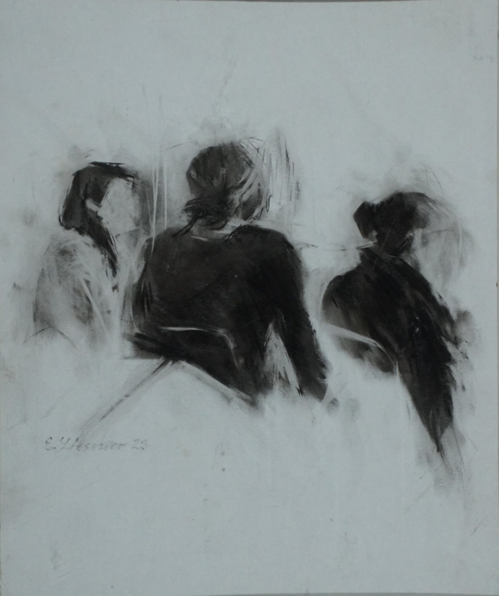 Liessner-Blomberg, Elena, 3 Frauen, Tusche, 30 x 25 cm, sign.