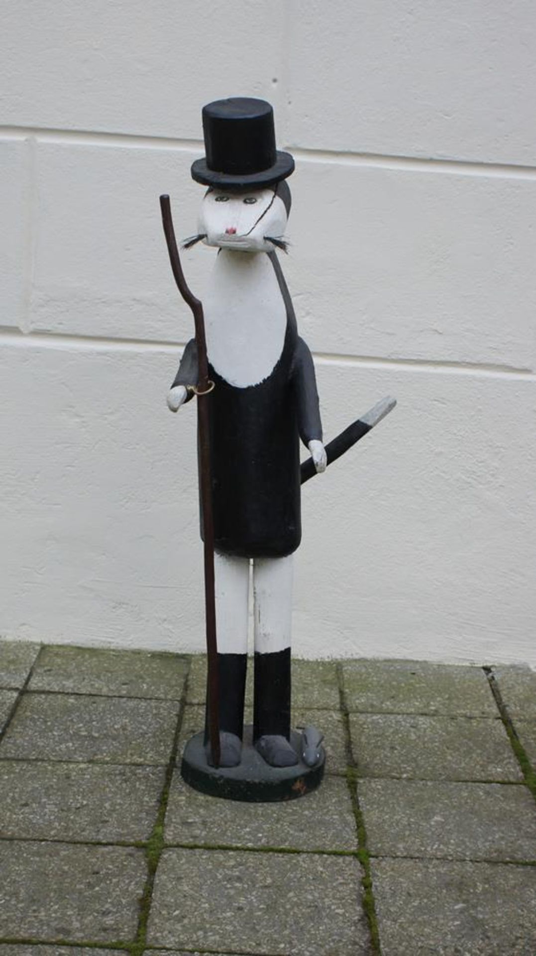 Mewius, Heinz, der gestiefelte Kater, Holzskulptur, 110 cm, WV