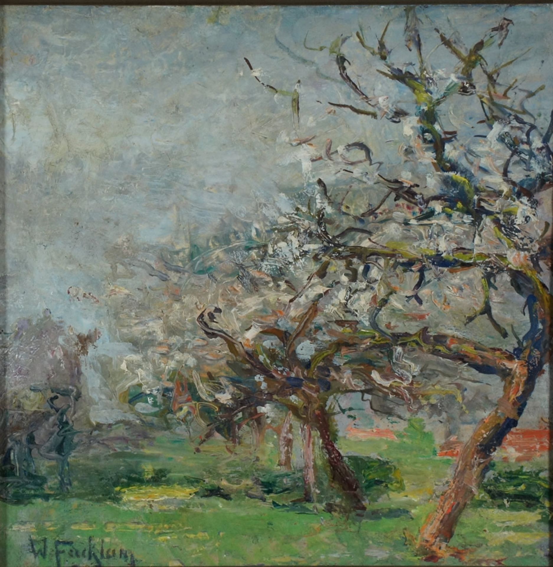 Facklam, Wilhelm, Obstbaumblüte, Öl, 30 x 30 cm, sign.