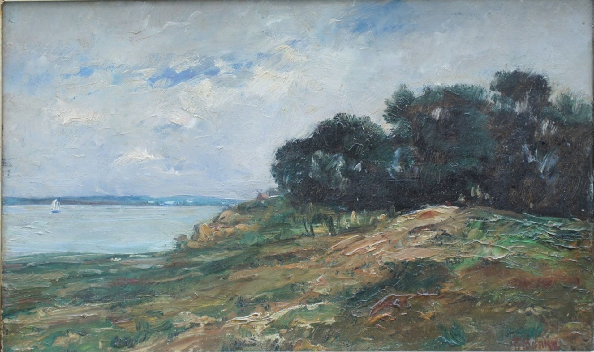 Bunke, Franz, mecklenburg. Landschaft, Öl, 25 x 40 cm, sign.