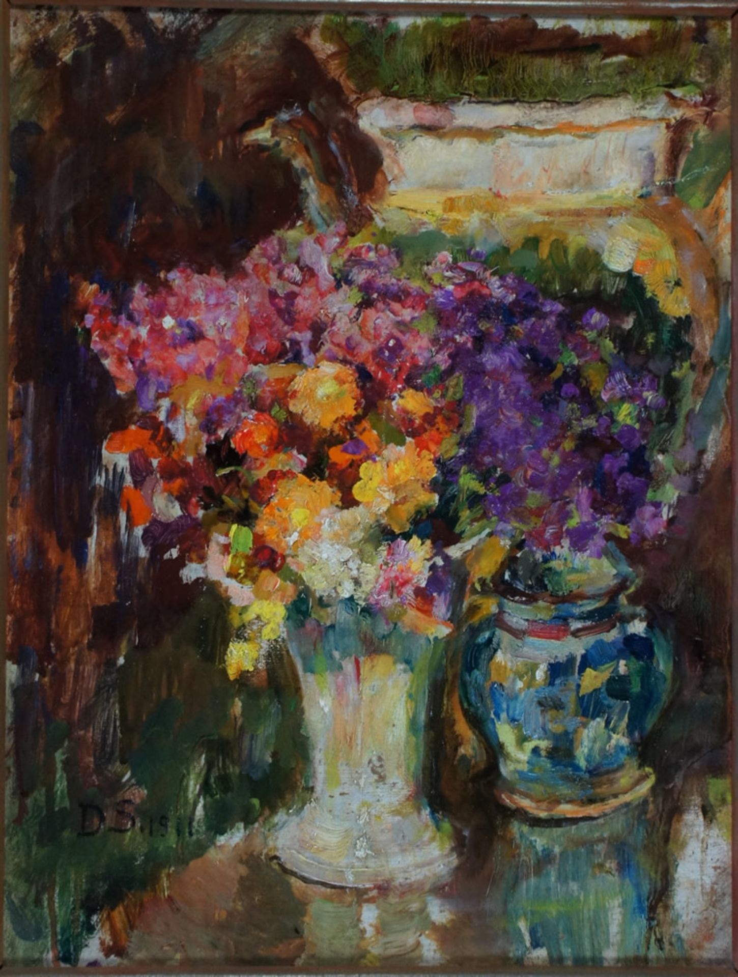 Stetter, Dora, Blumenstillleben, Öl, 44 x 33 cm, mg.