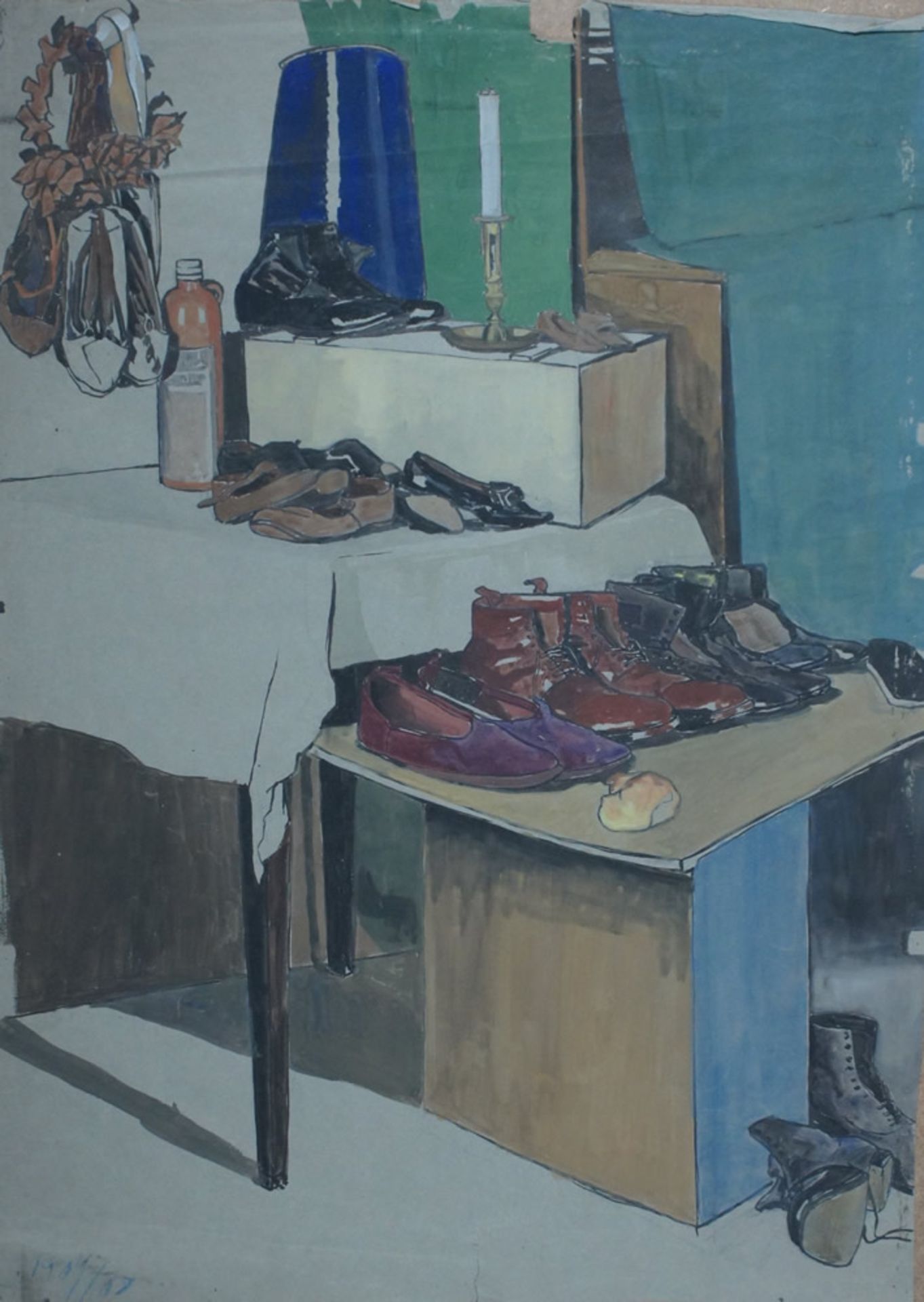 Kurz-Wilhelmi, Emma, Schuhe, Mt., 48 x 68 cm, NlSt.