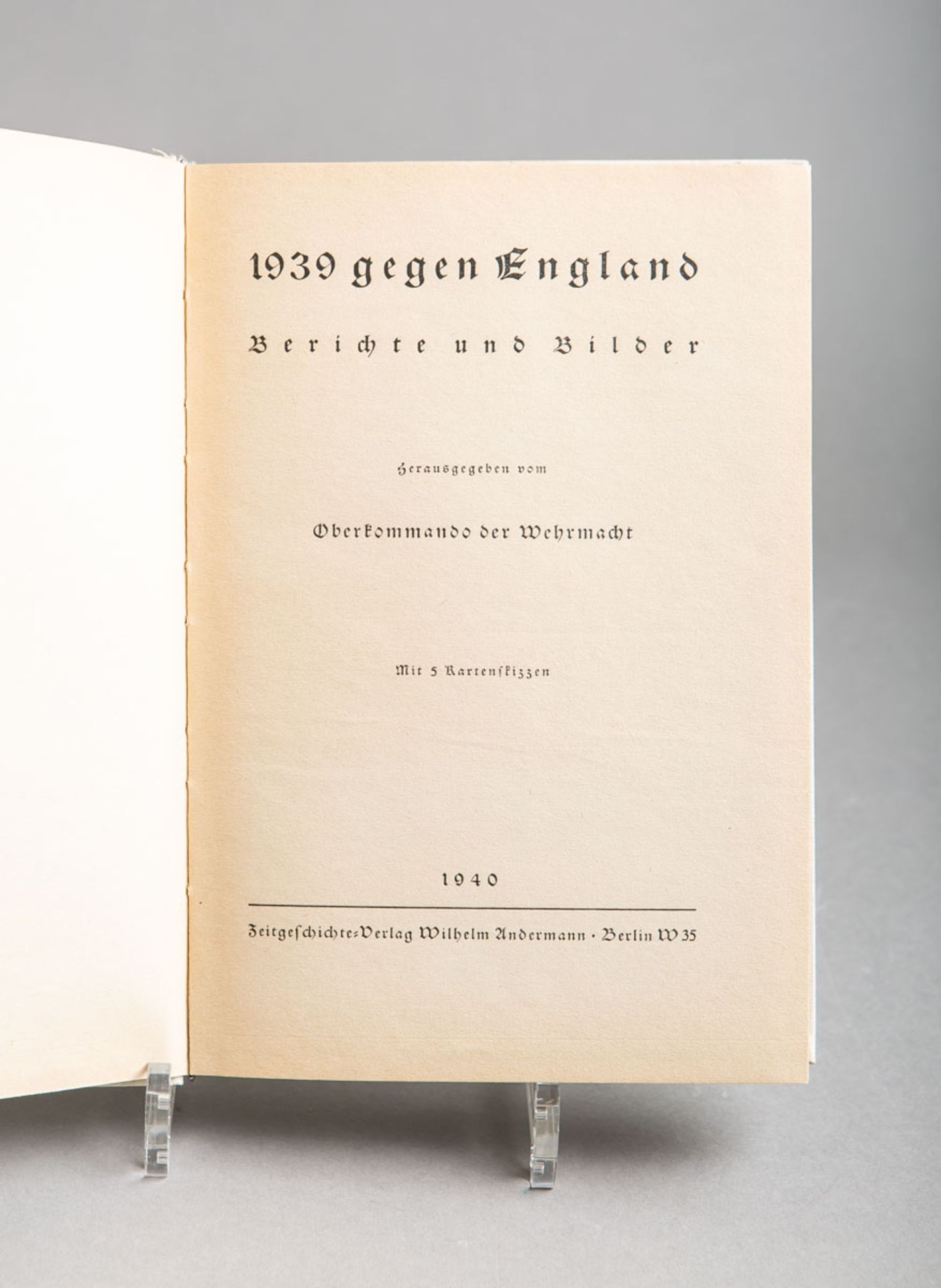 Hrsg. Oberkommando der Wehrmacht, "1939 gegen England. Berichte und Bilder" - Image 2 of 2