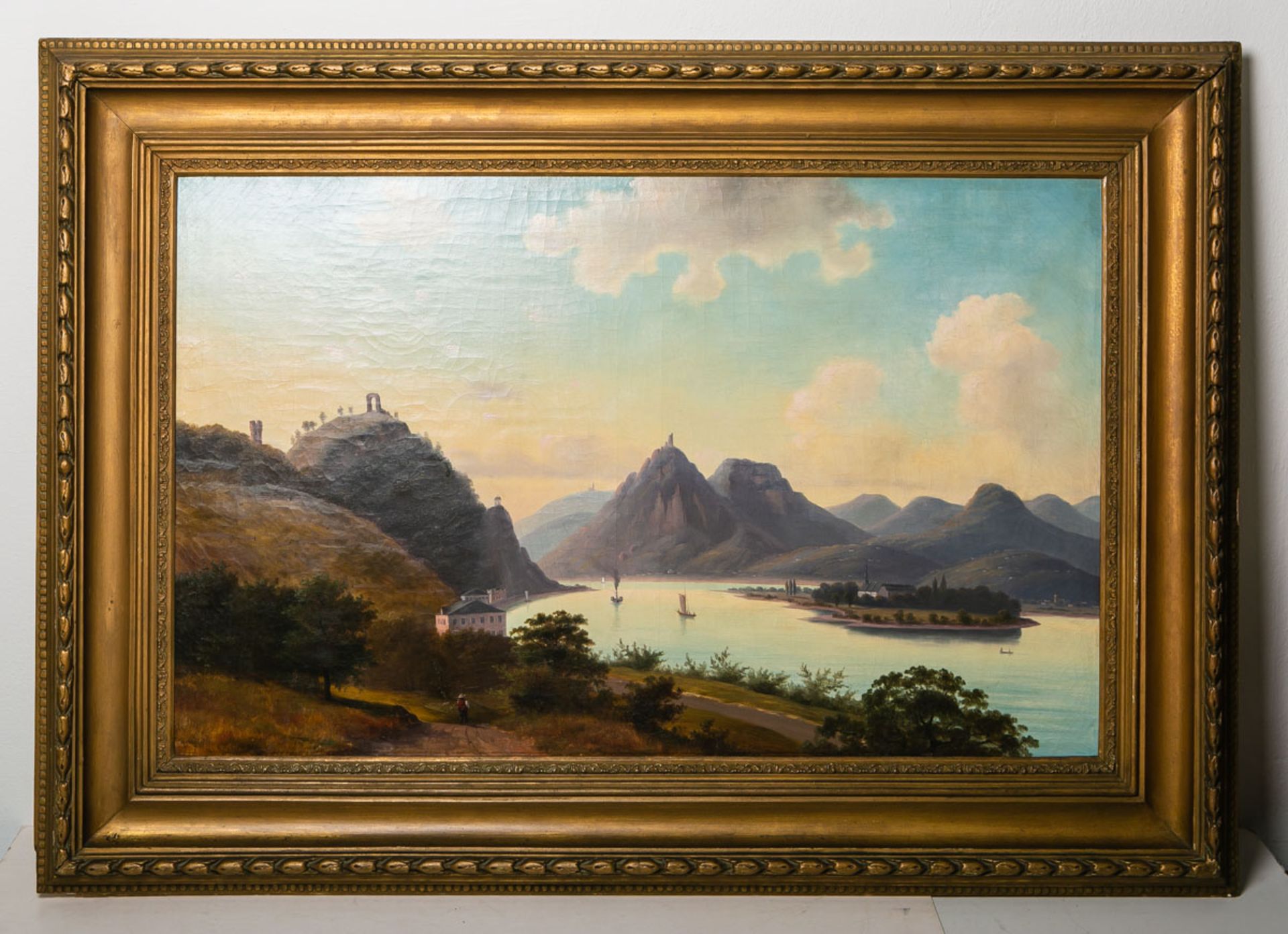 Künstler/in unbekannt (19. Jh.), Darstellung einer südlichen Seenlandschaft