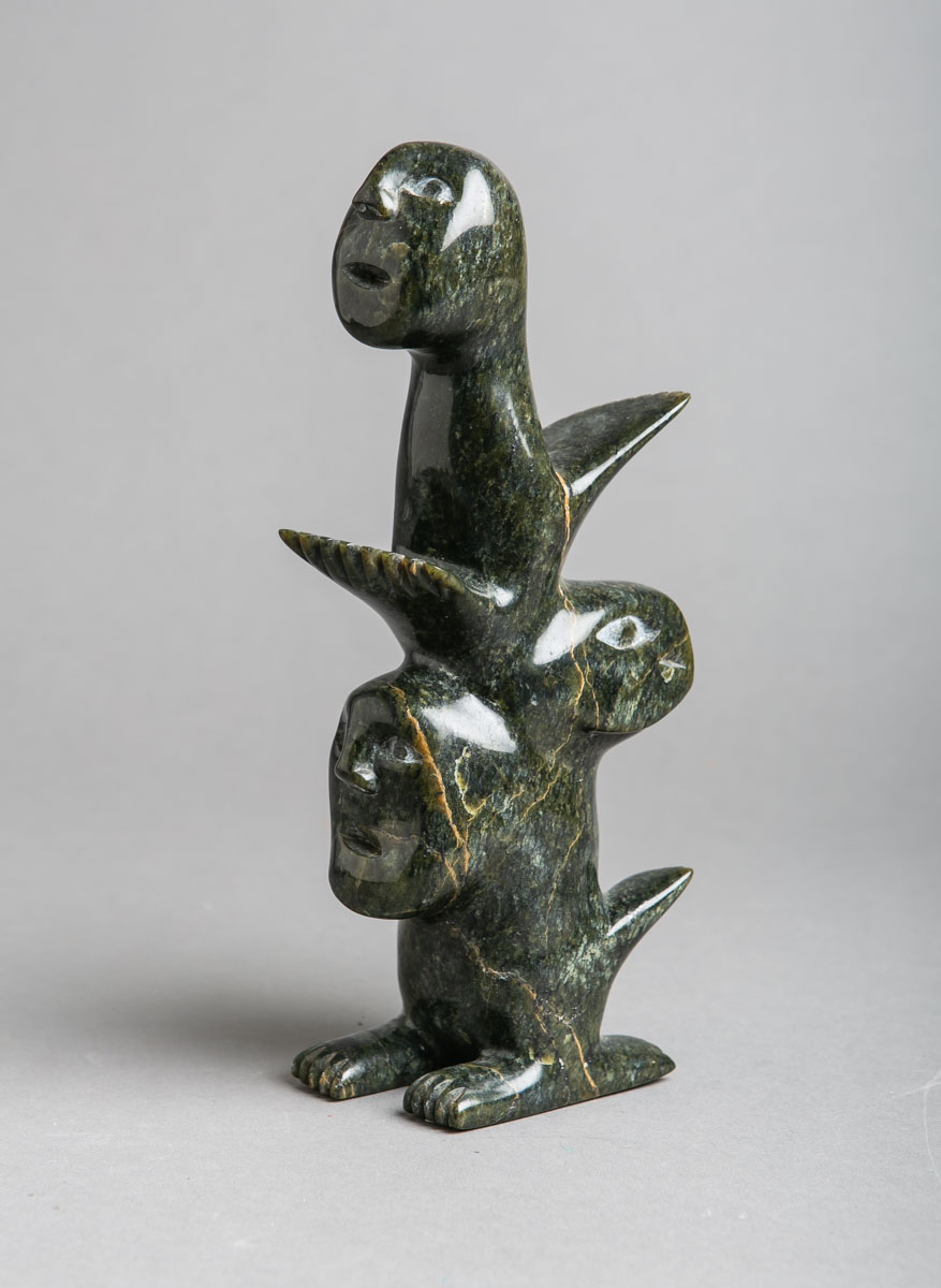 Manomie, Tuqiqki (1952 - 2017), Inuit-Figur "Totem" (Cape Dorset)