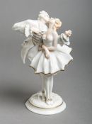 Figurengruppe "Ballet Tanzpaar" (Hutschenreuther, Art deco, um 1920)