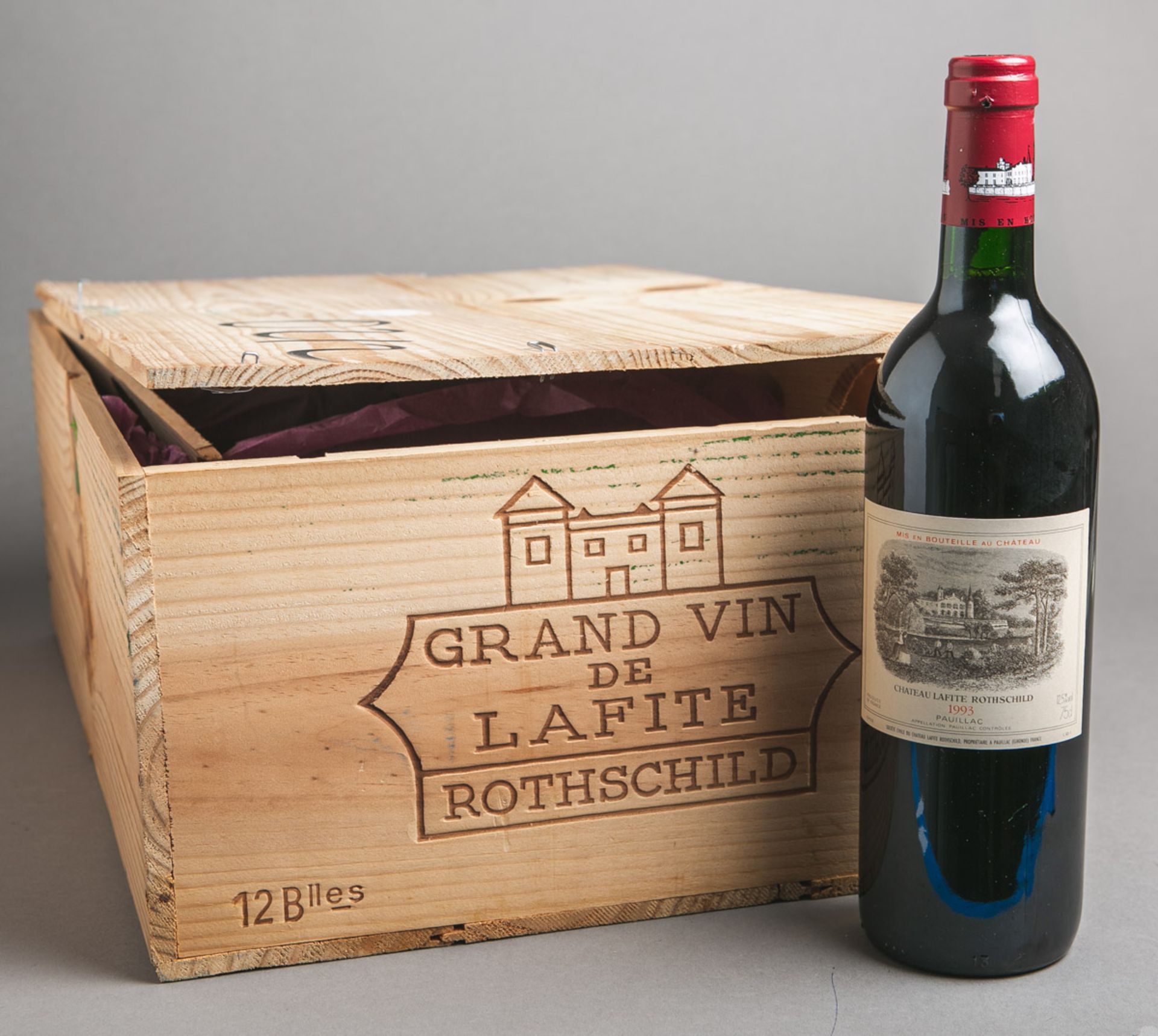 9 Flaschen Wein "Chateau Lafite Rothschild", Jahrgang 1993