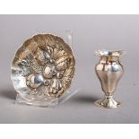 2-teiliges Konvolut von Schale und Vase 800 Silber