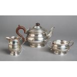 3-teiliges Set von Serviceteilen 925 Sterlingsilber (Z. Barraclough and Sons, Leeds, England)