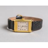 Herrenarmbanduhr "Rectangulaire" 750 GG (Phillippe Du Bois)